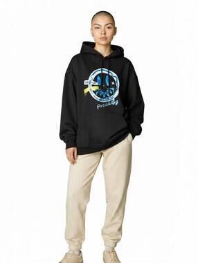 ChicVoy Black Graphic Hoodie XL
